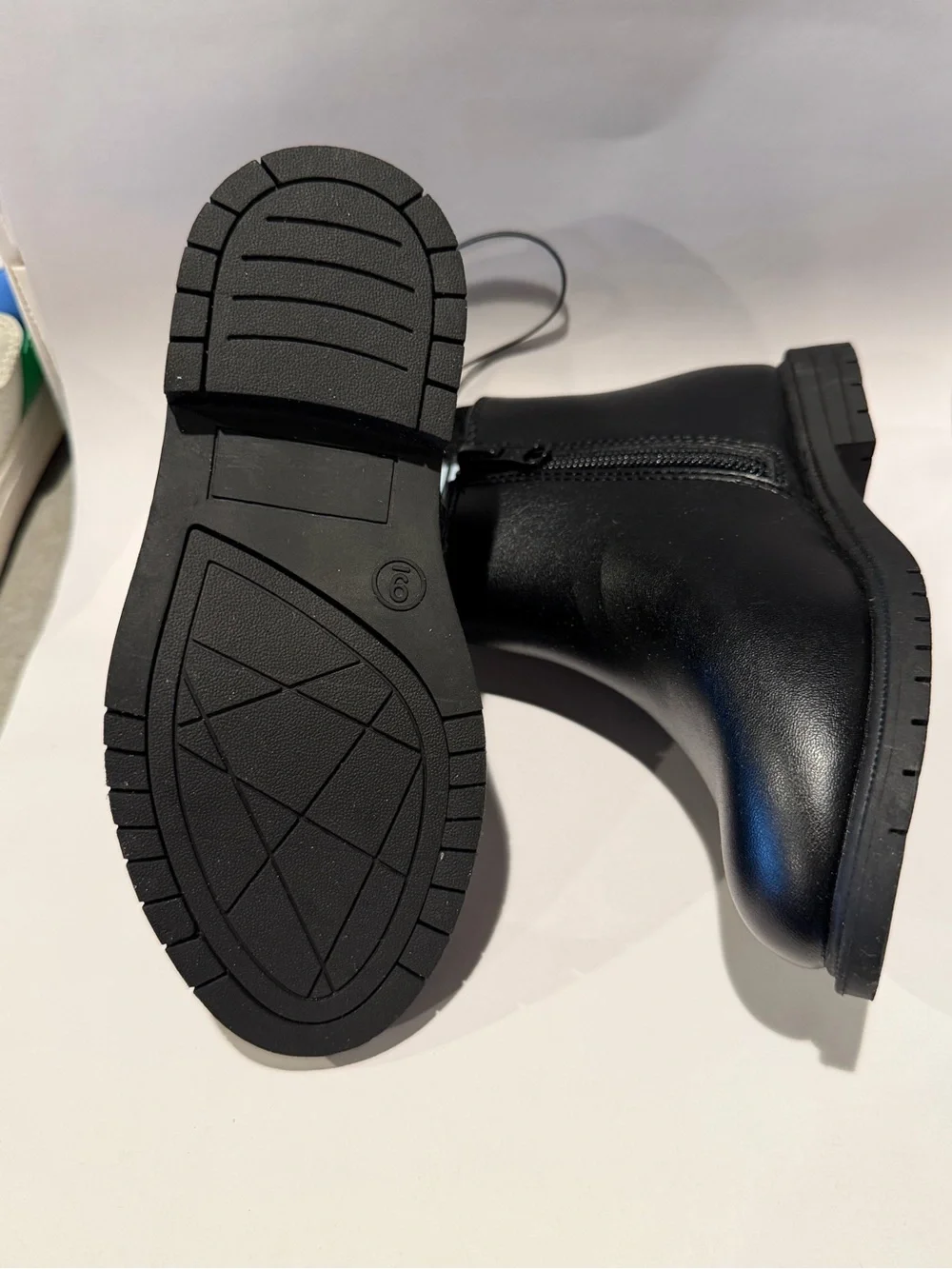 Kids Black Chelsea Ankle Boots with Side Zip